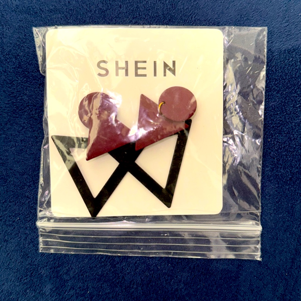 Fashion Earrings Black Burgundy 7$